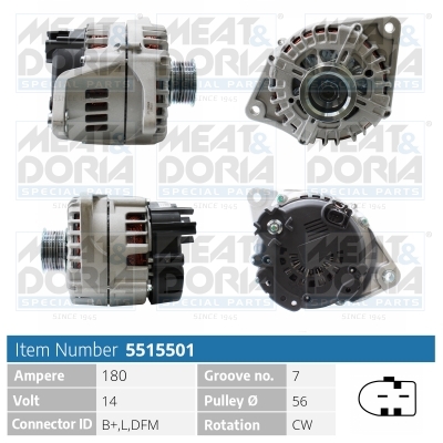 Alternator/Dynamo Meat Doria 5515501