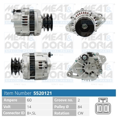 Alternator/Dynamo Meat Doria 5520121