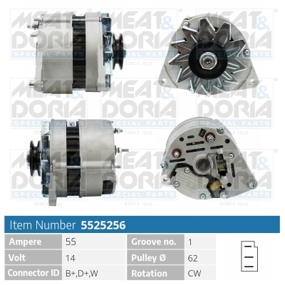 Alternator/Dynamo Meat Doria 5525256