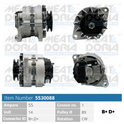 Alternator/Dynamo Meat Doria 5530088