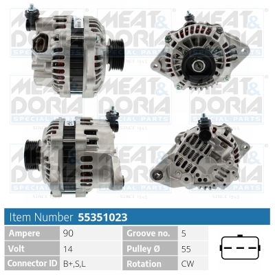 Alternator/Dynamo Meat Doria 55351023