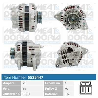 Alternator/Dynamo Meat Doria 5535447