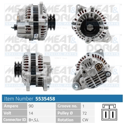 Alternator/Dynamo Meat Doria 5535458