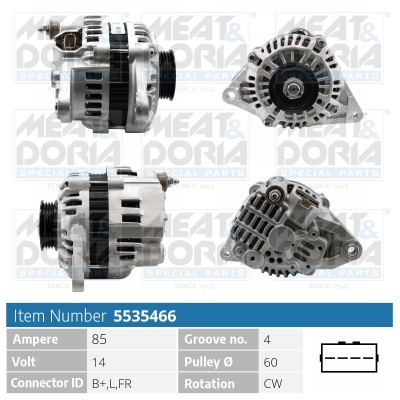 Alternator/Dynamo Meat Doria 5535466