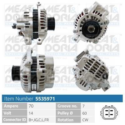 Alternator/Dynamo Meat Doria 5535971