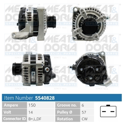 Alternator/Dynamo Meat Doria 5540015
