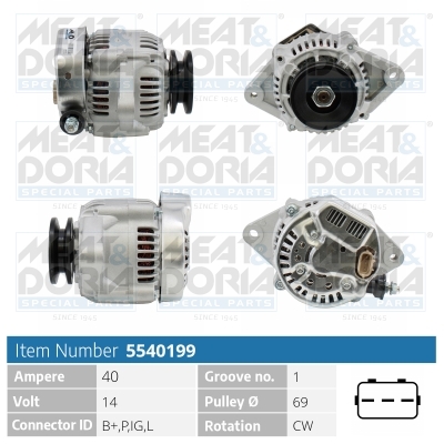 Alternator/Dynamo Meat Doria 5540199