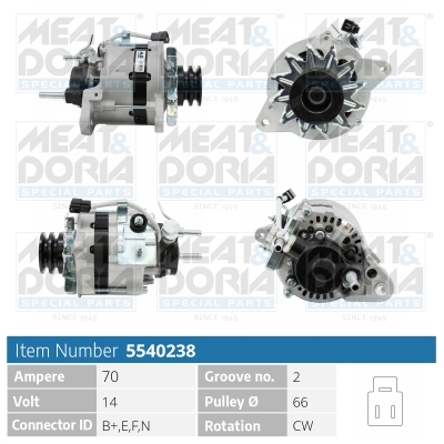 Alternator/Dynamo Meat Doria 5540238