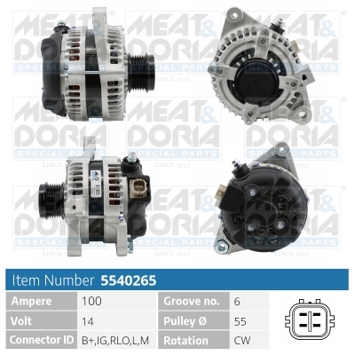 Alternator/Dynamo Meat Doria 5540265