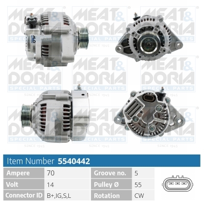 Alternator/Dynamo Meat Doria 5540442