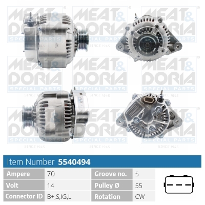 Alternator/Dynamo Meat Doria 5540494