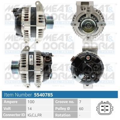 Alternator/Dynamo Meat Doria 5540785