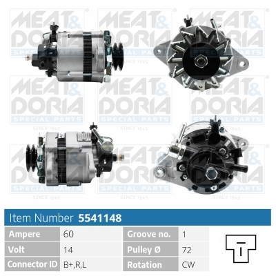 Alternator/Dynamo Meat Doria 5541148