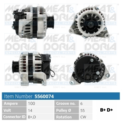 Alternator/Dynamo Meat Doria 5560074