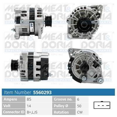 Alternator/Dynamo Meat Doria 5560293