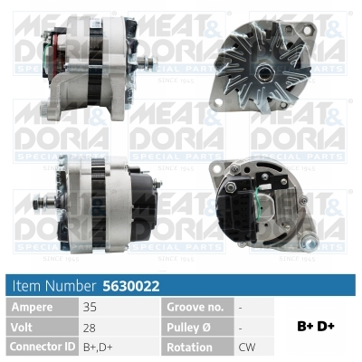 Alternator/Dynamo Meat Doria 5630022