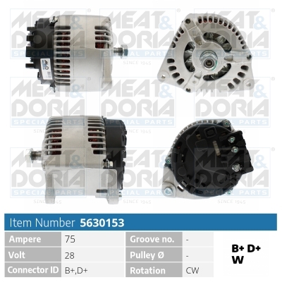 Alternator/Dynamo Meat Doria 5630153