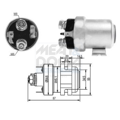 Starter magneetschakelaar Meat Doria 46059