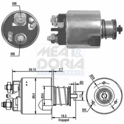 Starter magneetschakelaar Meat Doria 46087