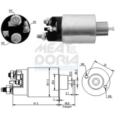 Starter magneetschakelaar Meat Doria 46100