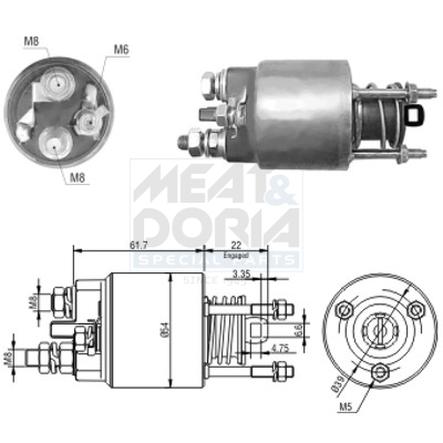 Starter magneetschakelaar Meat Doria 46152
