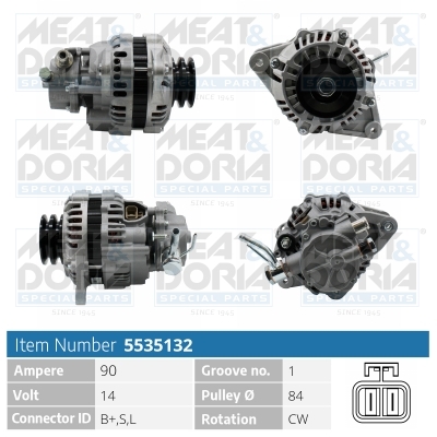 Alternator/Dynamo Meat Doria 5535132