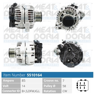 Alternator/Dynamo Meat Doria 5510164