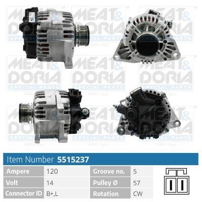 Alternator/Dynamo Meat Doria 5515237