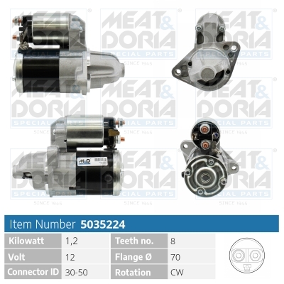 Startmotor / Starter Meat Doria 5035224