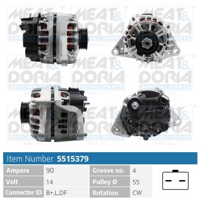 Alternator/Dynamo Meat Doria 5515379