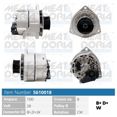 Alternator/Dynamo Meat Doria 5610018
