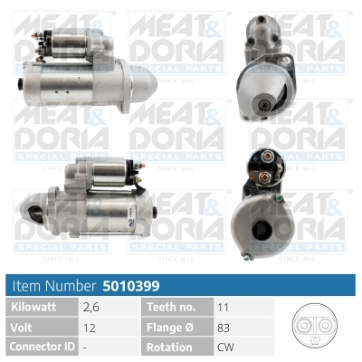 Startmotor / Starter Meat Doria 5010399