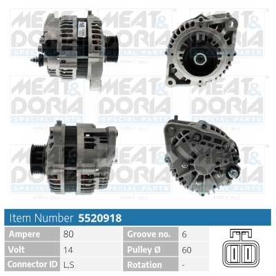 Dynamo / Alternator Meat Doria 5520918