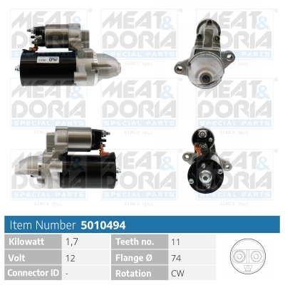 Startmotor / Starter Meat Doria 5010494