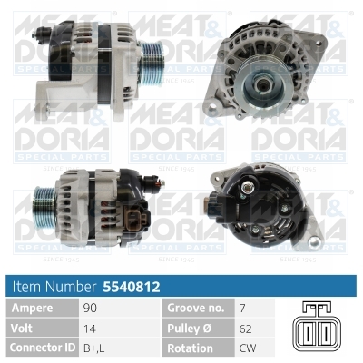Alternator/Dynamo Meat Doria 5540812