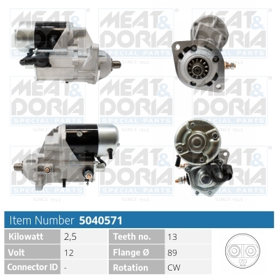 Startmotor / Starter Meat Doria 5040571