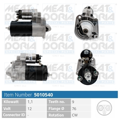 Startmotor / Starter Meat Doria 5010540
