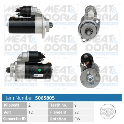 Startmotor / Starter Meat Doria 5065805