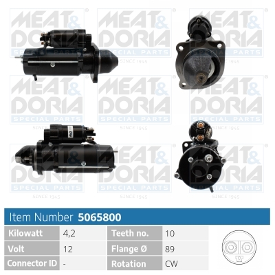 Startmotor / Starter Meat Doria 5065800