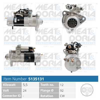 Startmotor / Starter Meat Doria 5135131