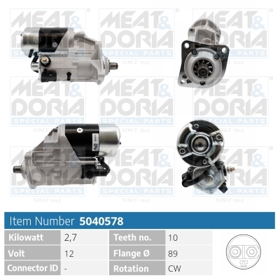 Startmotor / Starter Meat Doria 5040578