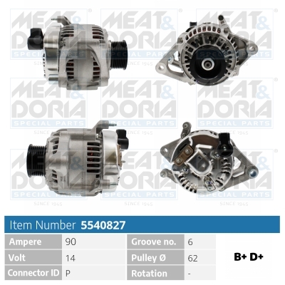 Dynamo / Alternator Meat Doria 5540827