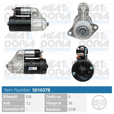 Startmotor / Starter Meat Doria 5010378