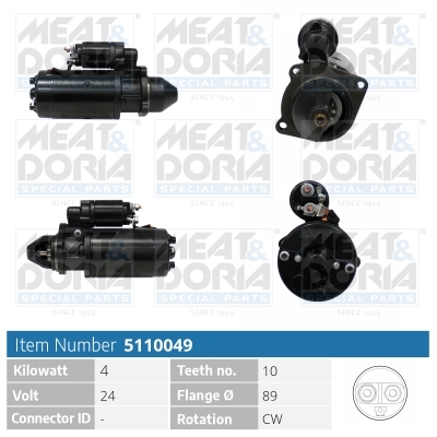 Startmotor / Starter Meat Doria 5110049