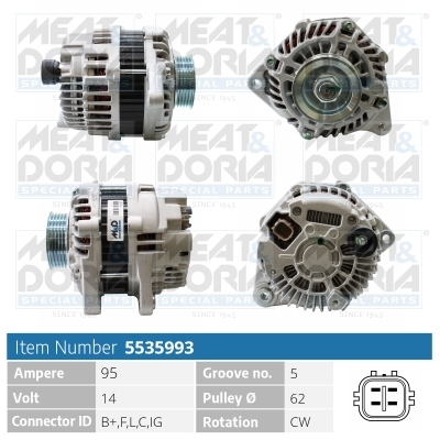 Alternator/Dynamo Meat Doria 5535993