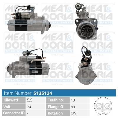 Startmotor / Starter Meat Doria 5135124