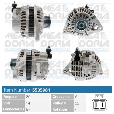 Alternator/Dynamo Meat Doria 5535981