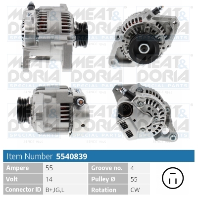 Alternator/Dynamo Meat Doria 5540839