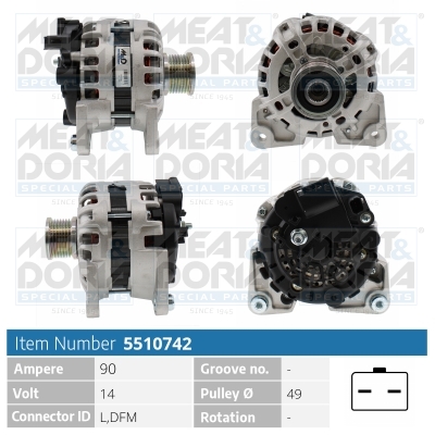 Dynamo / Alternator Meat Doria 5510742