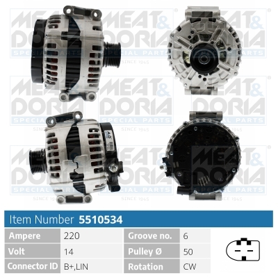 Dynamo / Alternator Meat Doria 5510534